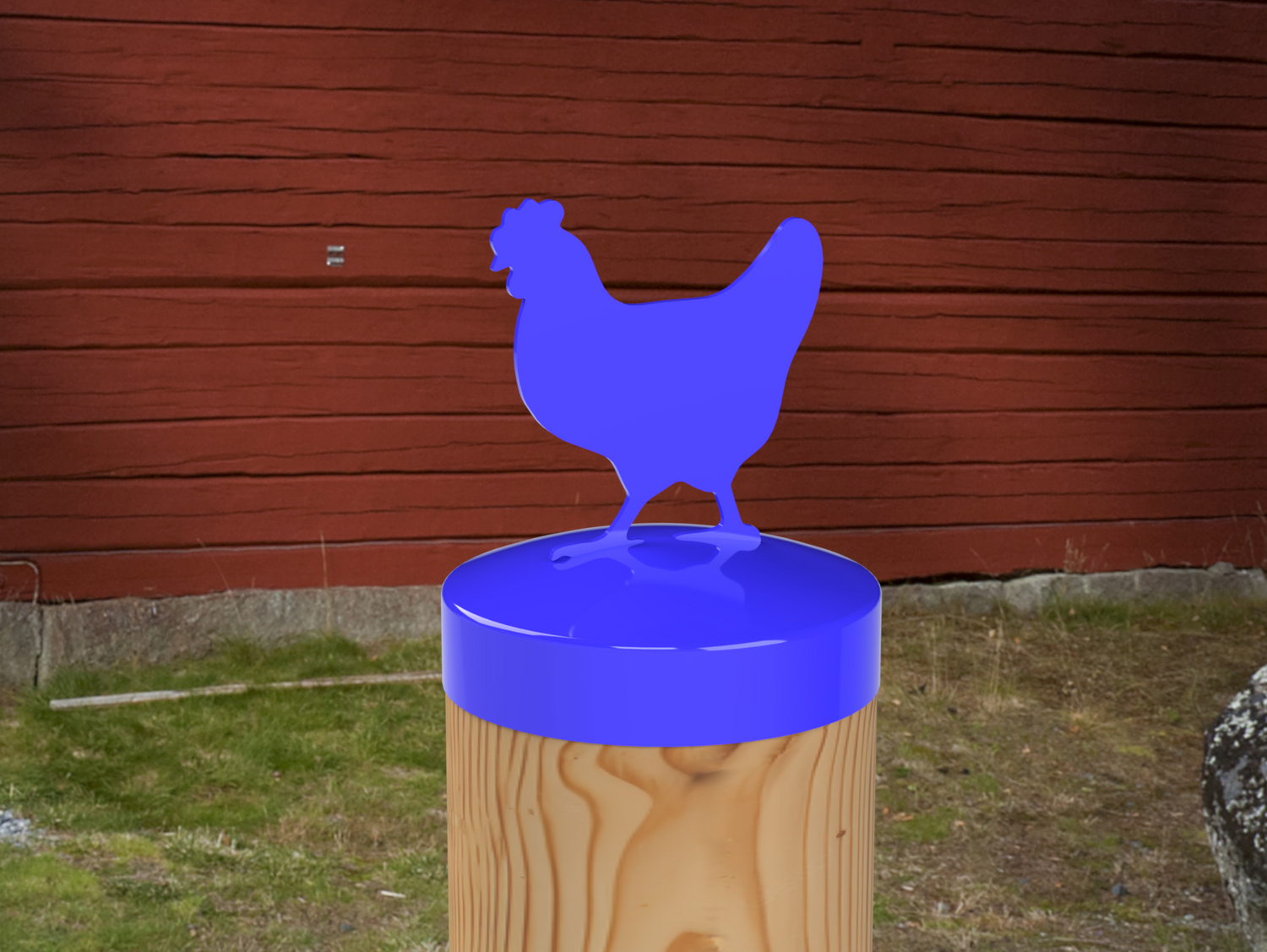Chicken, Round Post Cap (4x4 Round Post Size) - Madison Iron and Wood