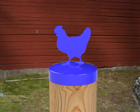 Chicken, Round Post Cap (4x4 Round Post Size) - Madison Iron and Wood