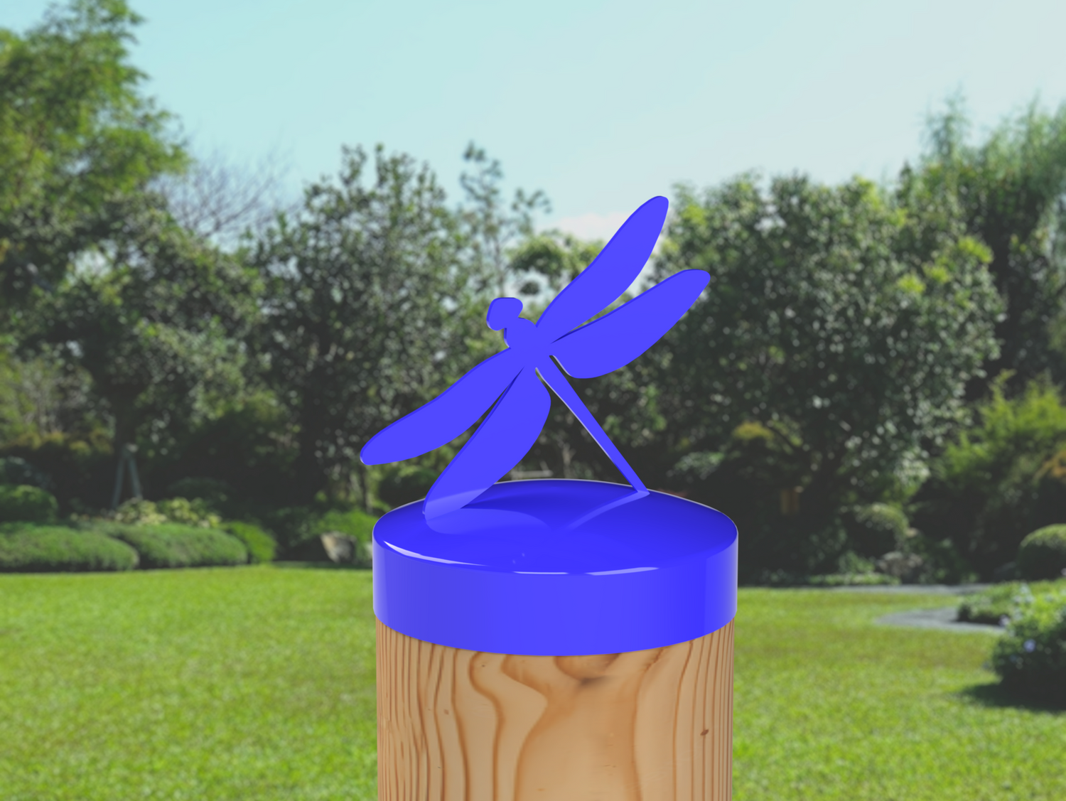 Dragonfly, Round Post Cap (4x4 Round Post Size) - Madison Iron and Wood