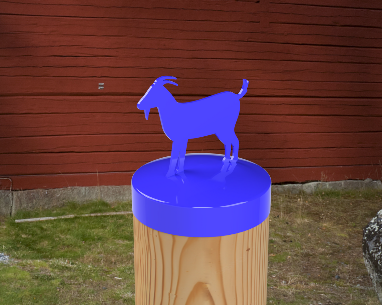 Goat, Round Post Cap (4x4 Round Post Size) - Madison Iron and Wood