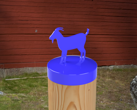 Goat, Round Post Cap (4x4 Round Post Size) - Madison Iron and Wood