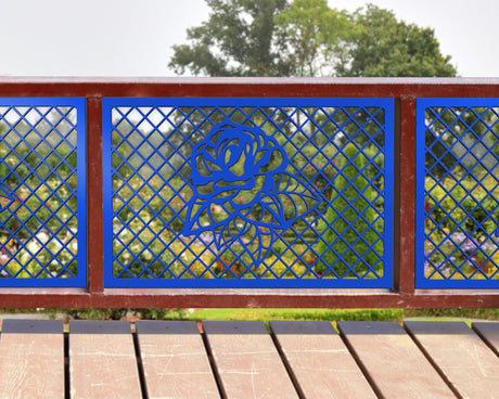 80"x30" - Rose Fence/Gate Panel Insert - Madison Iron and Wood