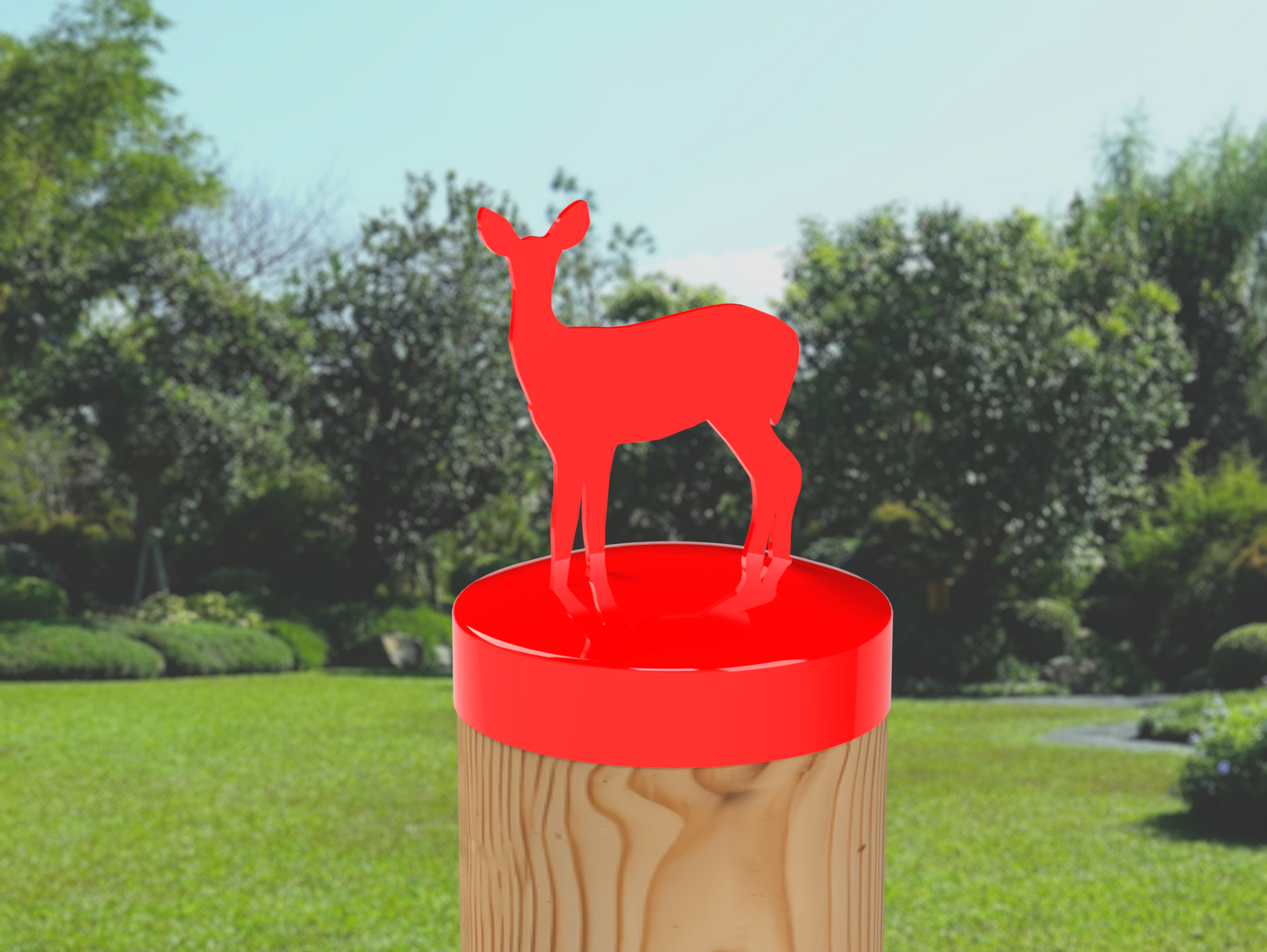 Doe, Round Post Cap (4x4 Round Post Size) - Madison Iron and Wood