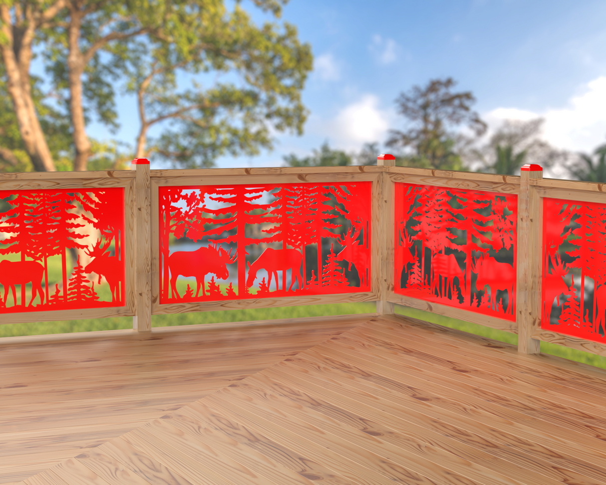 80"x30" - Moose Landscape Fence/Gate Panel Insert - Madison Iron and Wood
