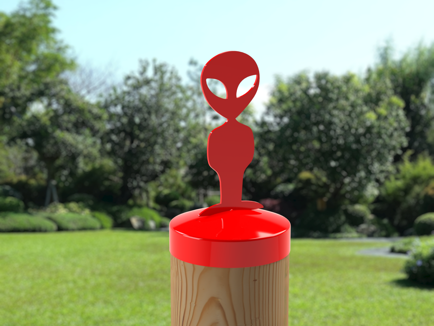 Alien, Round Post Cap (4x4 Round Post Size) - Madison Iron and Wood