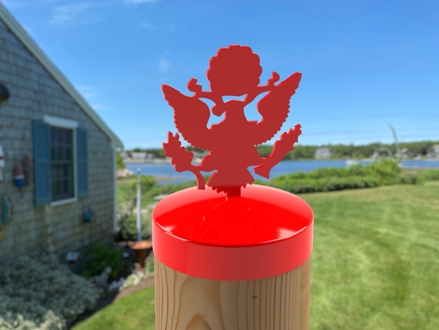 Army Logo, Round Post Cap (4x4 Round Post Size) - Madison Iron and Wood