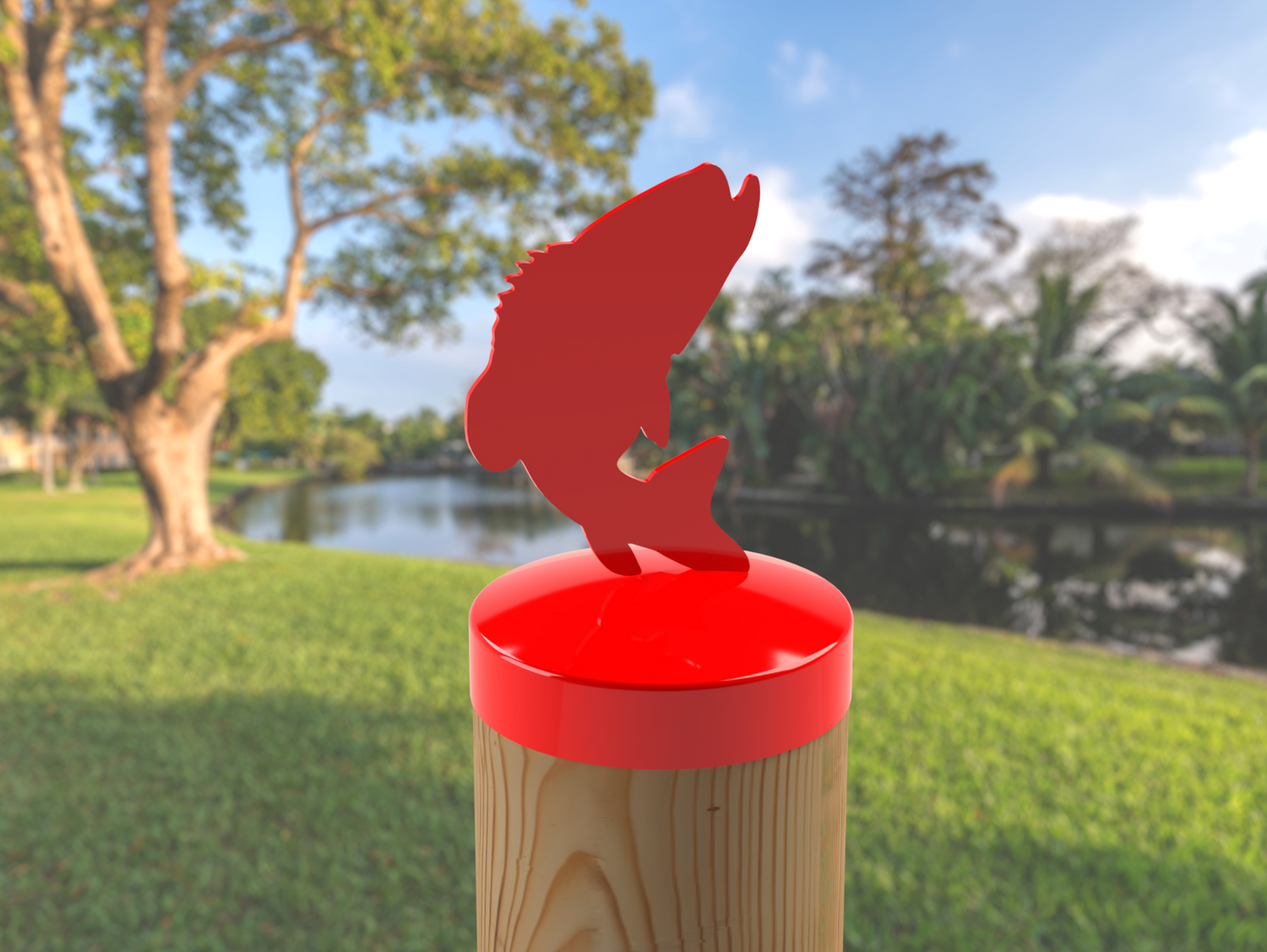 Bass, Round Post Cap (4x4 Round Post Size) - Madison Iron and Wood