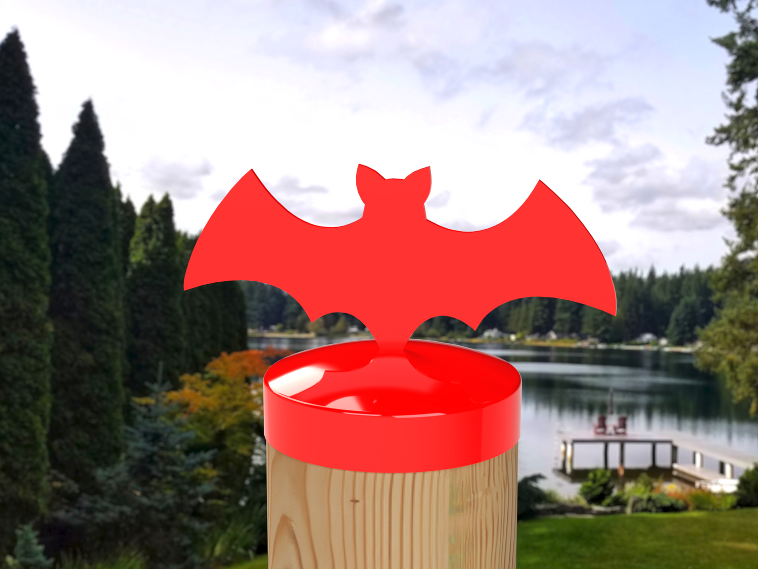 Bat, Round Post Cap (4x4 Round Post Size) - Madison Iron and Wood