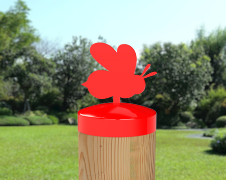 Bee, Round Post Cap (4x4 Round Post Size) - Madison Iron and Wood