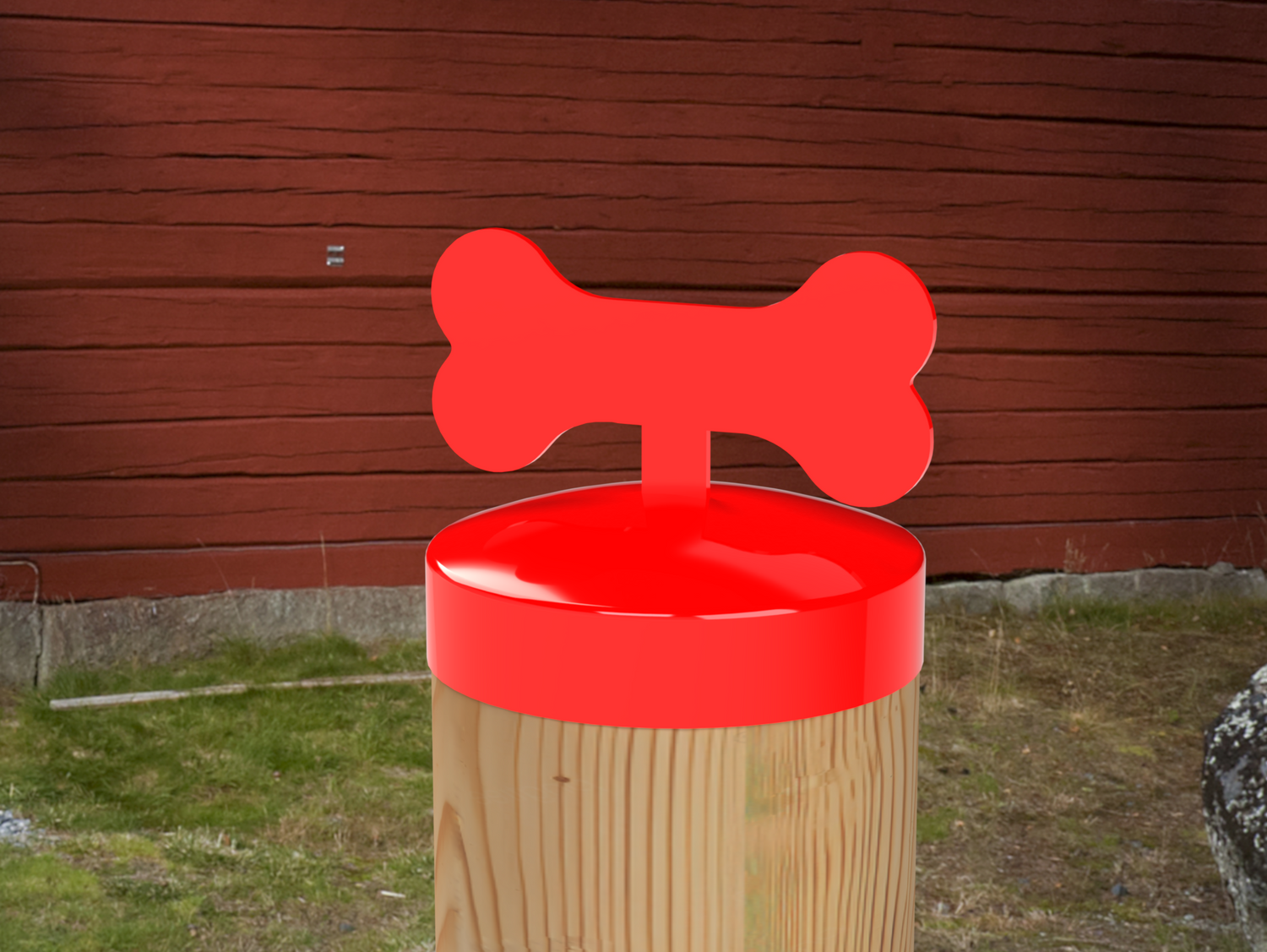 Dog Bone, Round Post Cap (4x4 Round Post Size) - Madison Iron and Wood