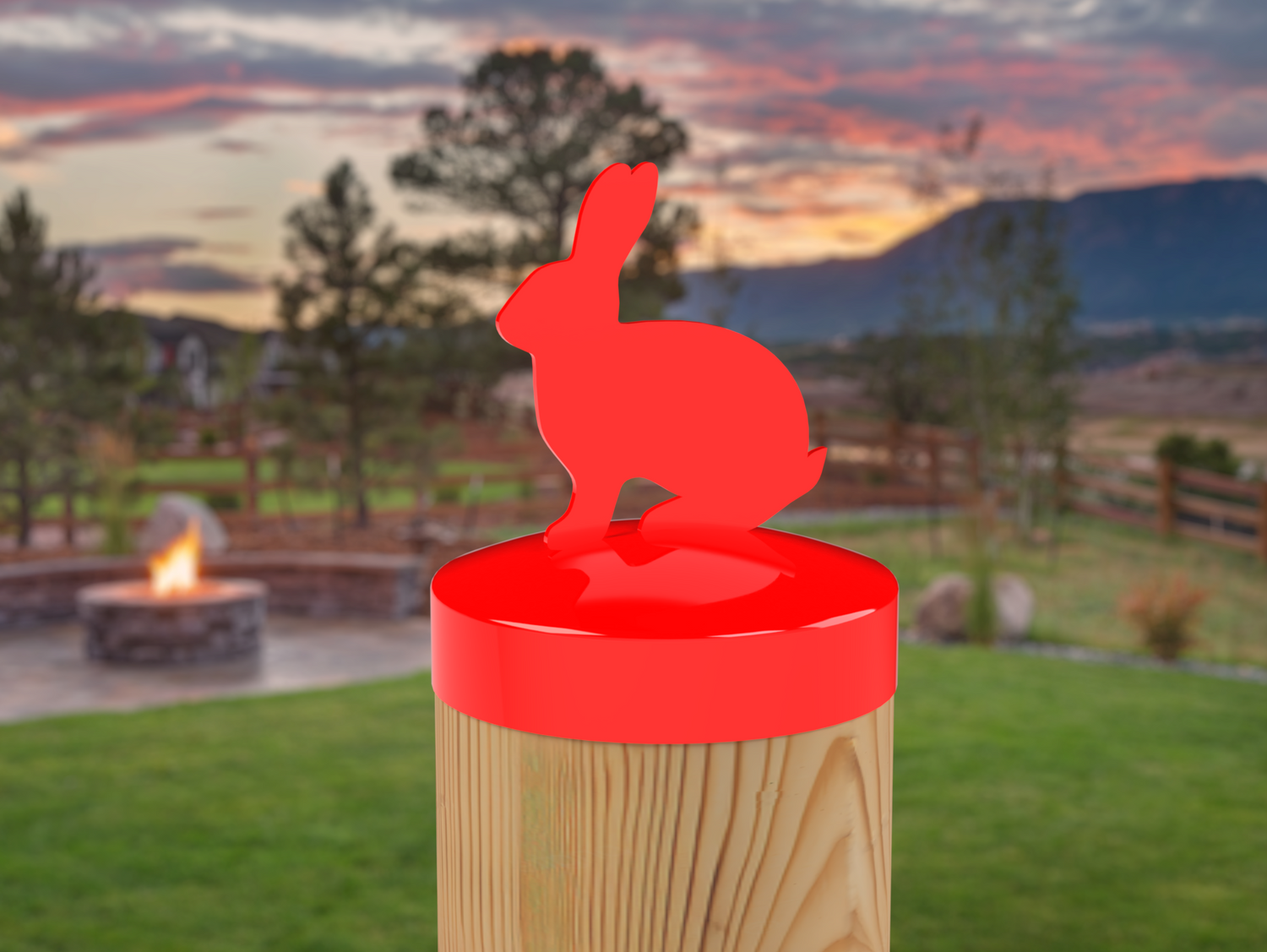 Bunny, Round Post Cap (4x4 Round Post Size) - Madison Iron and Wood