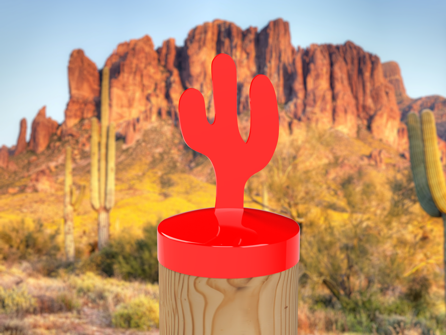 Cactus, Round Post Cap (4x4 Round Post Size) - Madison Iron and Wood