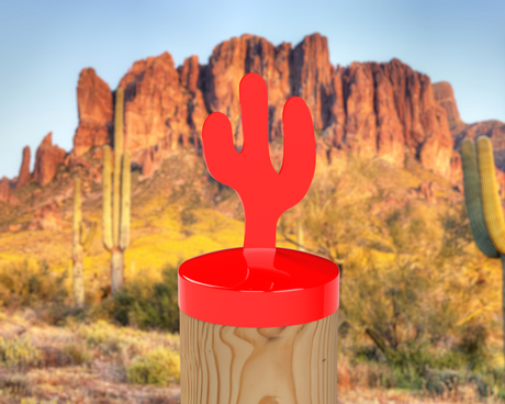 Cactus, Round Post Cap (4x4 Round Post Size) - Madison Iron and Wood
