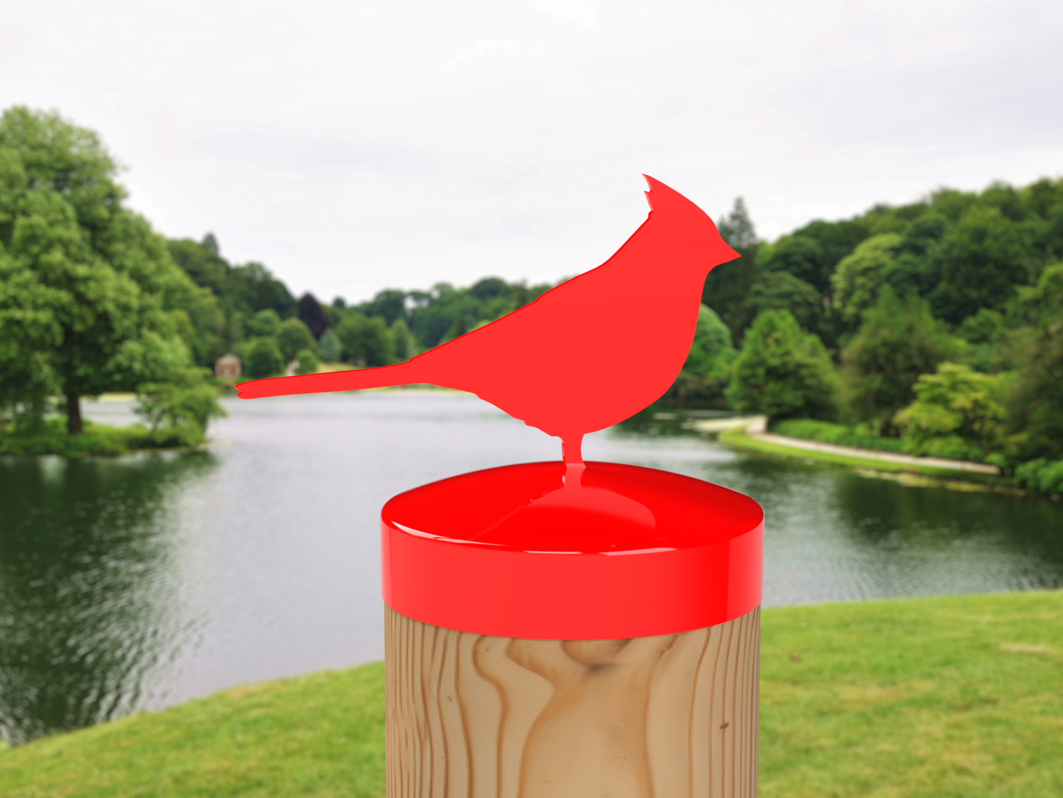 Cardinal, Round Post Cap (4x4 Round Post Size) - Madison Iron and Wood