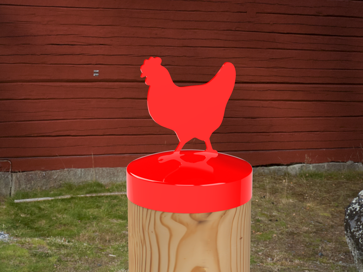 Chicken, Round Post Cap (4x4 Round Post Size) - Madison Iron and Wood