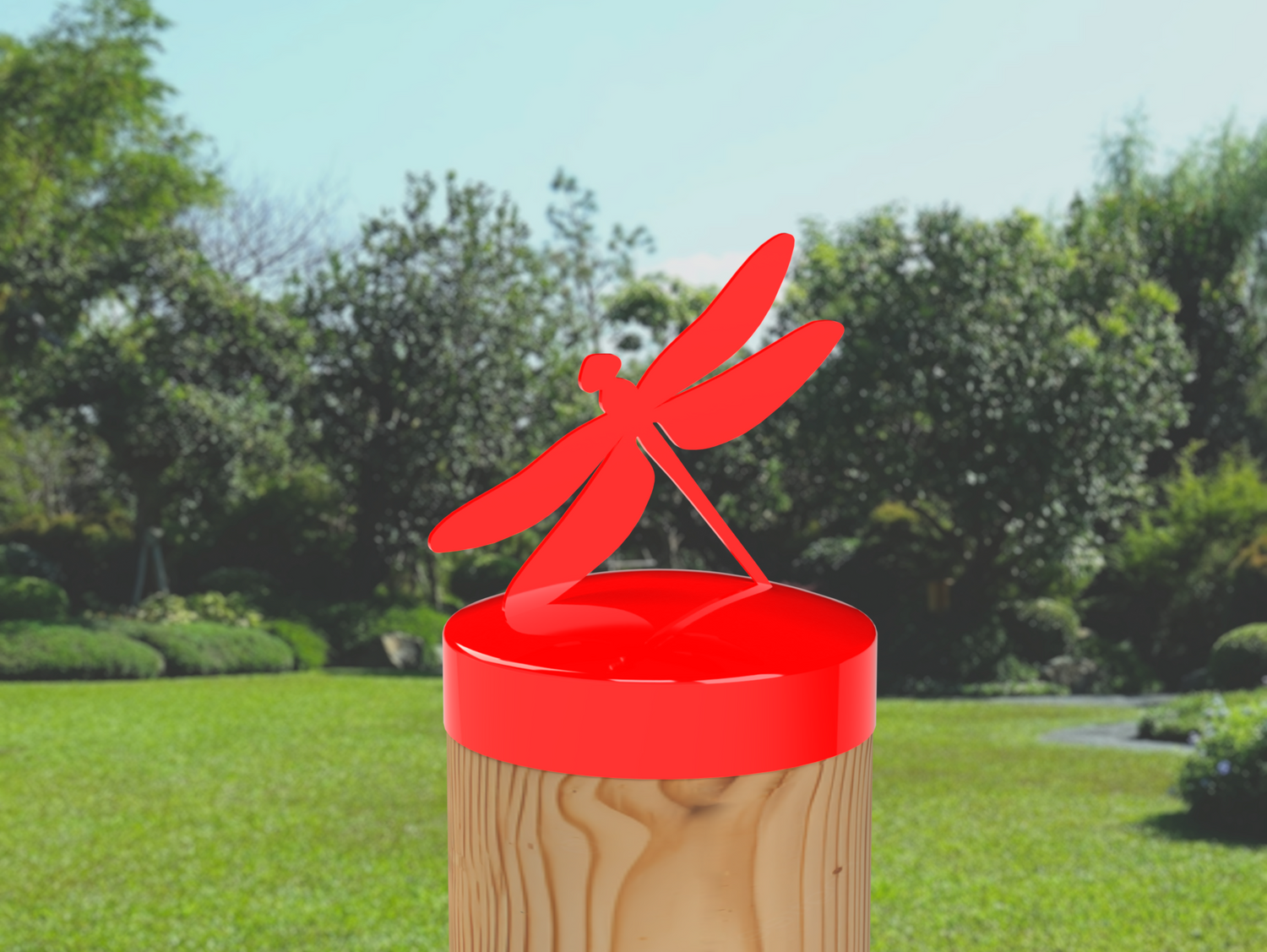 Dragonfly, Round Post Cap (4x4 Round Post Size) - Madison Iron and Wood