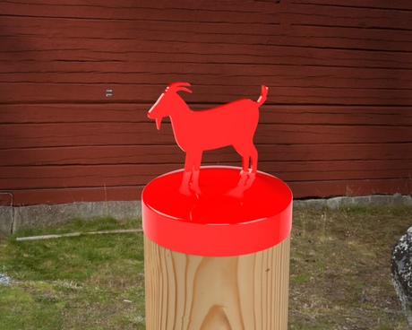 Goat, Round Post Cap (4x4 Round Post Size) - Madison Iron and Wood
