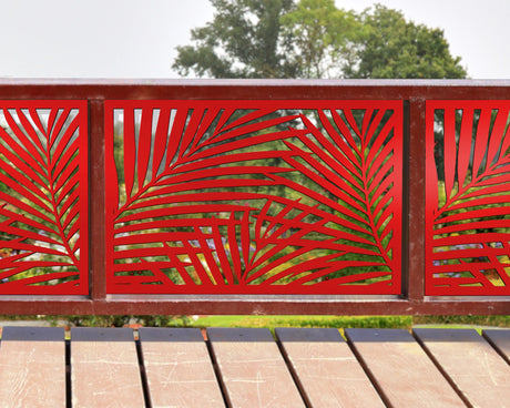 Palm Leaf Pattern Fence/Gate Panel Insert