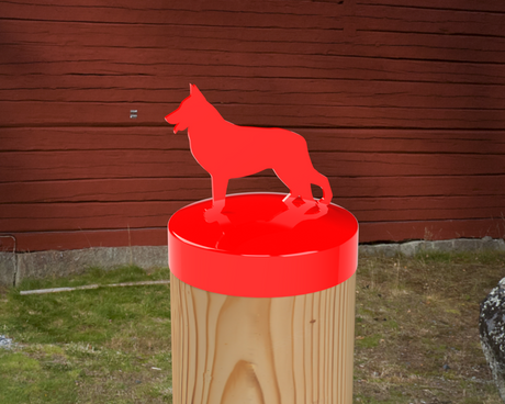 German Shepherd, Round Post Cap (4x4 Round Post Size) - Madison Iron and Wood