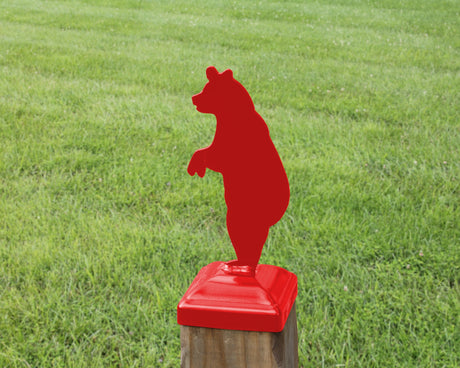 4x4 Bear Standing Post Cap (Fits 3.5 x 3.5 Post Size) - Madison Iron and Wood