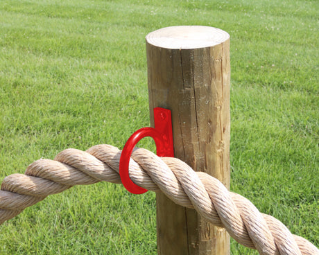 Heavy Duty Nautical Rope Ring, Narrow Body Fence Rings For Round Posts (3 sizes available) - Madison Iron and Wood