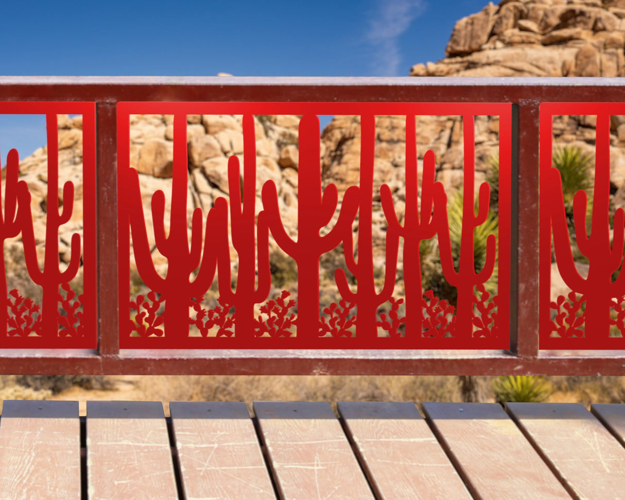 80"x30" - Saguaro National Park Fence/Gate Panel Insert - Madison Iron and Wood