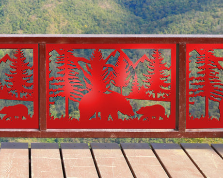 Bear Landscape Fence/Gate Panel Insert