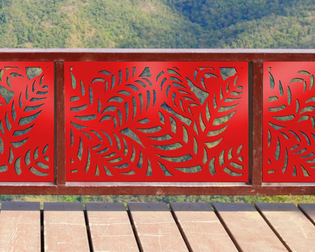 Budding Palm Leaf Pattern Fence/Gate Panel Insert