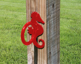 Seahorse Nautical Rope Ring, Light Strand Holder (3 sizes available) - Madison Iron and Wood