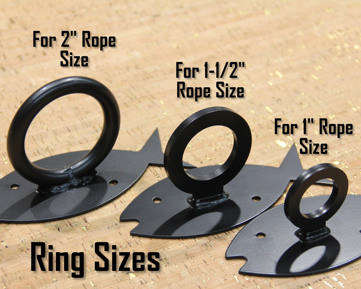 Heavy Duty Nautical Rope Ring, Narrow Body Fence Rings For Round Posts (3 sizes available)