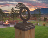 Nautical Rope Ring Fence Post Cap (Multiple Post Sizes Available) - Madison Iron and Wood