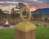 Nautical Rope Ring Fence Post Cap (Multiple Post Sizes Available) - Madison Iron and Wood