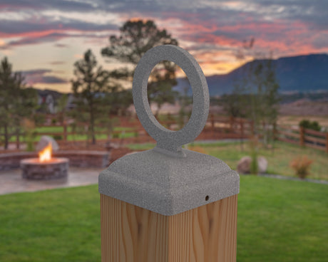 Nautical Rope Ring Fence Post Cap (Multiple Post Sizes Available) - Madison Iron and Wood