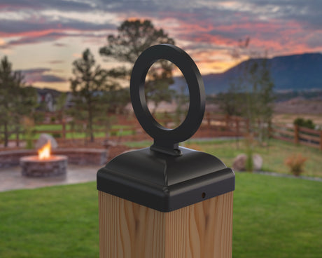 Nautical Rope Ring Fence Post Cap (Multiple Post Sizes Available) - Madison Iron and Wood