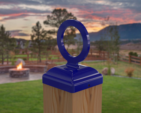 Nautical Rope Ring Fence Post Cap (Multiple Post Sizes Available) - Madison Iron and Wood