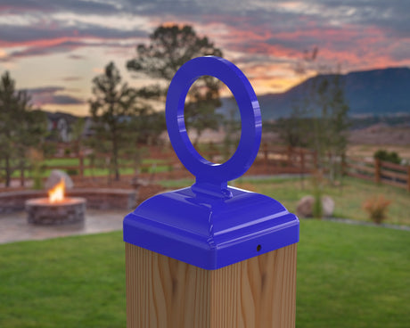Nautical Rope Ring Fence Post Cap (Multiple Post Sizes Available) - Madison Iron and Wood