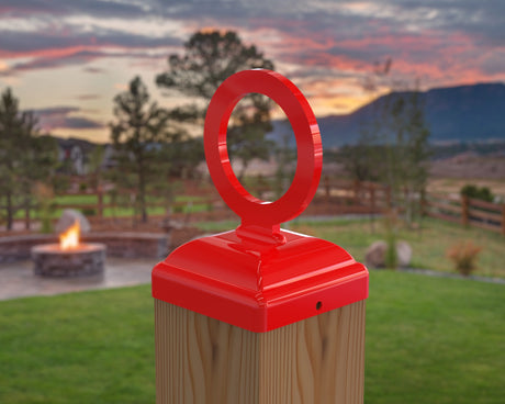 Nautical Rope Ring Fence Post Cap (Multiple Post Sizes Available) - Madison Iron and Wood