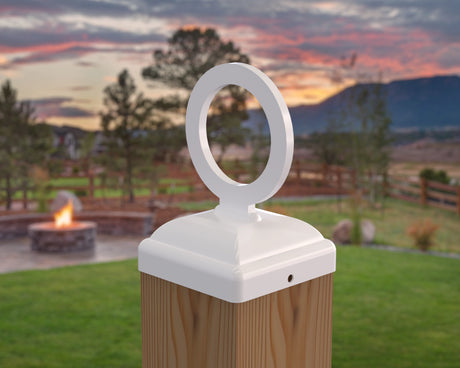 Nautical Rope Ring Fence Post Cap (Multiple Post Sizes Available) - Madison Iron and Wood