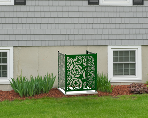 Rose Design AC Unit Cover - Multiple Sizes