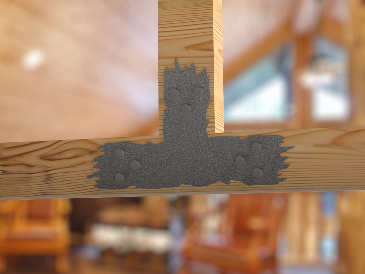 "Rough Wood" Metal Brackets For 4x4 Dimensional Lumber - Madison Iron and Wood