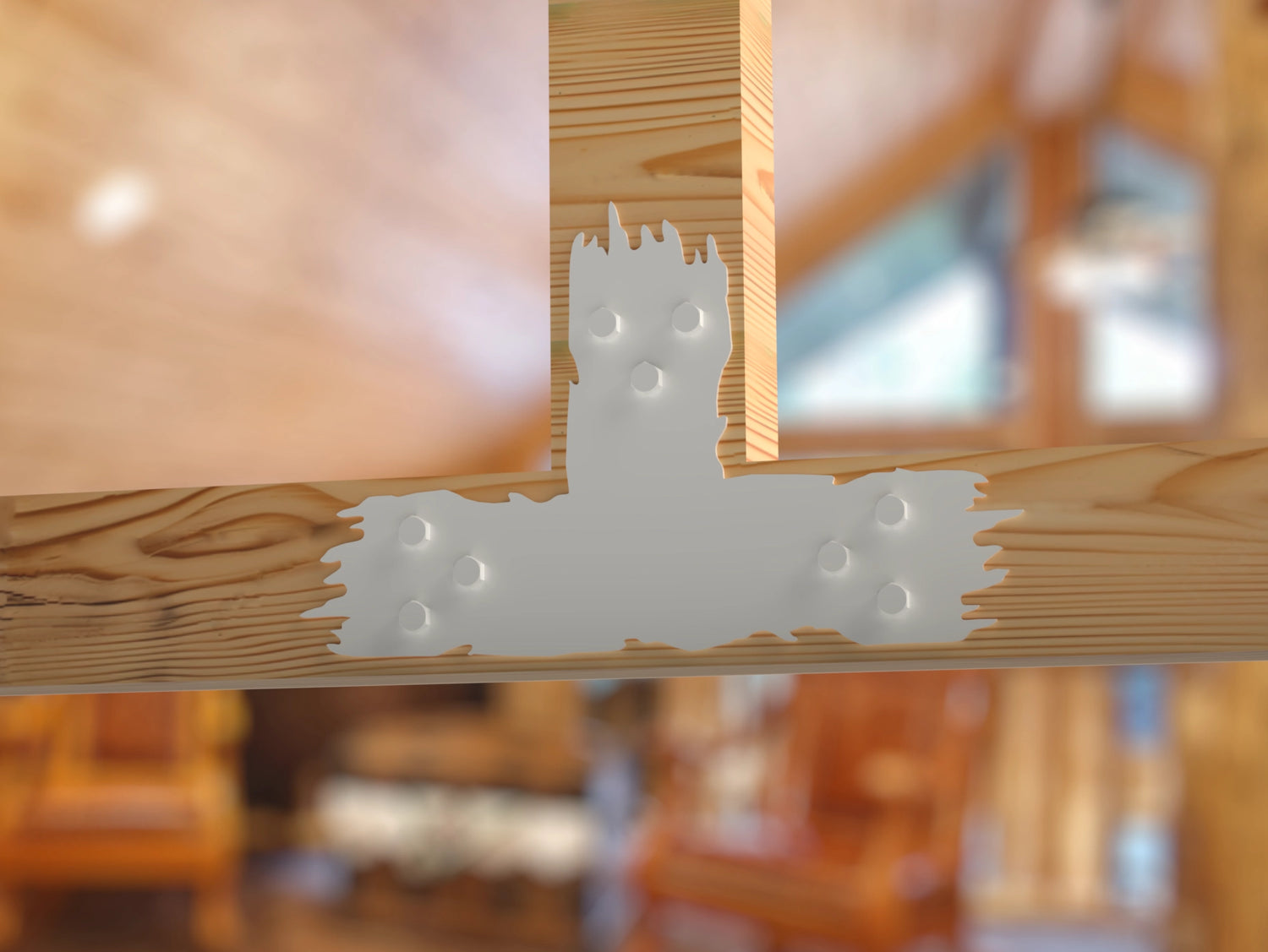 "Rough Wood" Metal Brackets For 4x4 Dimensional Lumber - Madison Iron and Wood