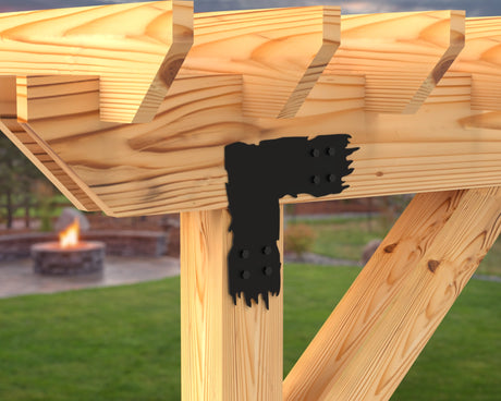 "Rough Wood" Metal Brackets For 4x4 Dimensional Lumber - Madison Iron and Wood
