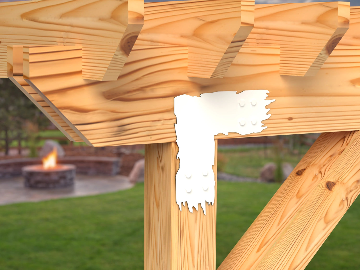 "Rough Wood" Metal Brackets For 4x4 Dimensional Lumber - Madison Iron and Wood