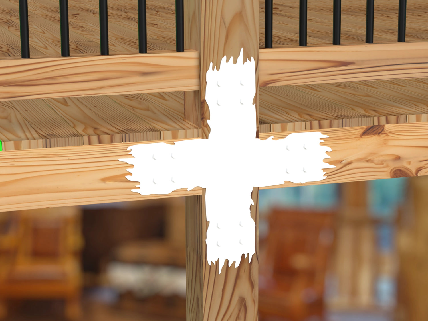 "Rough Wood" Metal Brackets For 4x4 Dimensional Lumber - Madison Iron and Wood