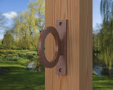 Heavy Duty Nautical Rope Ring, Narrow Body Fence Rings For Round Posts (3 sizes available) - Madison Iron and Wood