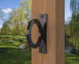 Heavy Duty Nautical Rope Ring, Narrow Body Fence Rings For Round Posts (3 sizes available) - Madison Iron and Wood