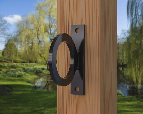 Heavy Duty Nautical Rope Ring, Narrow Body Fence Rings For Round Posts (3 sizes available) - Madison Iron and Wood