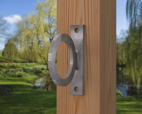 Heavy Duty Nautical Rope Ring, Narrow Body Fence Rings For Round Posts (3 sizes available) - Madison Iron and Wood