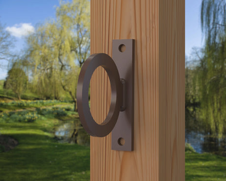 Heavy Duty Nautical Rope Ring, Narrow Body Fence Rings For Round Posts (3 sizes available) - Madison Iron and Wood