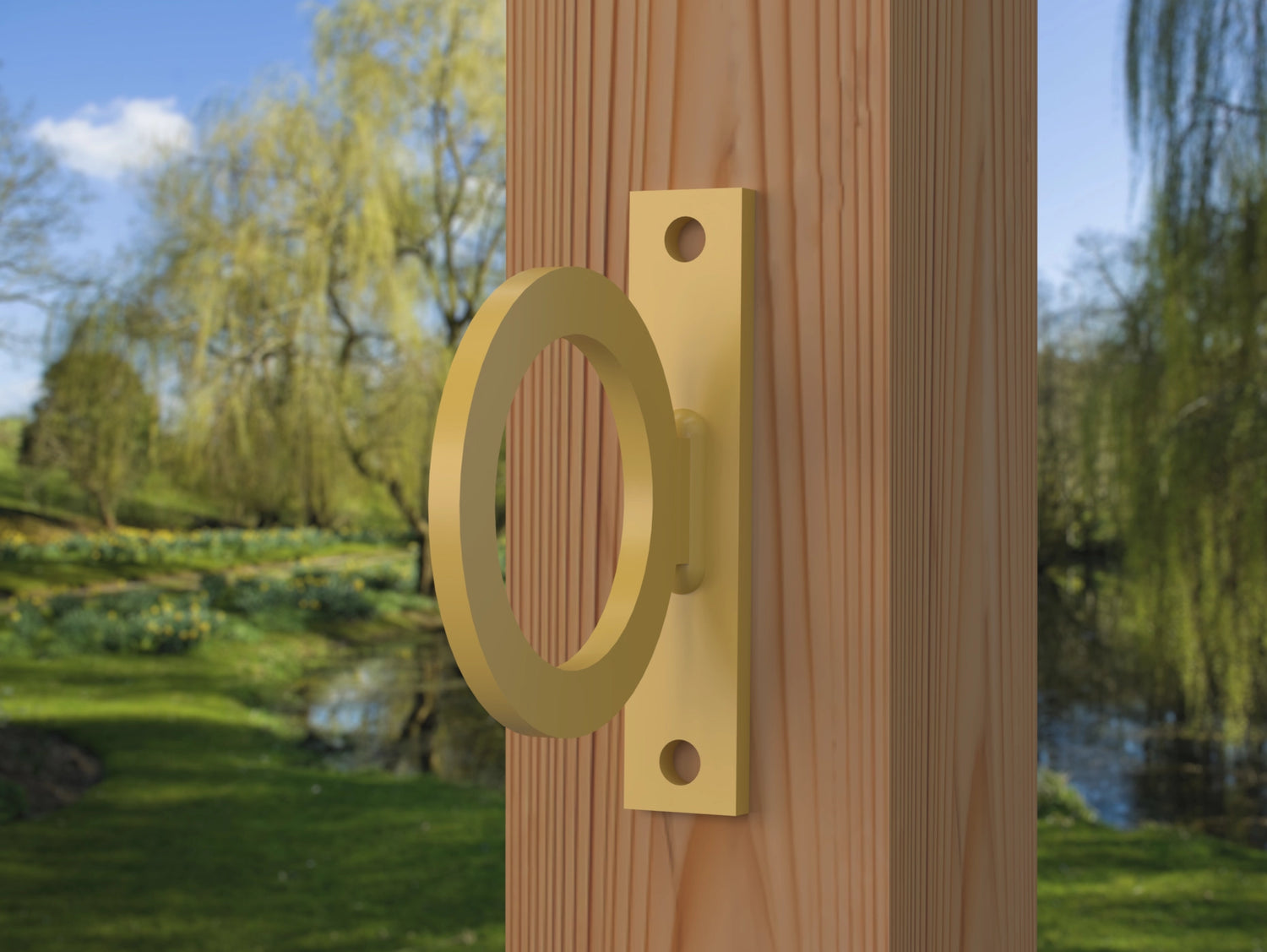 Heavy Duty Nautical Rope Ring, Narrow Body Fence Rings For Round Posts (3 sizes available) - Madison Iron and Wood